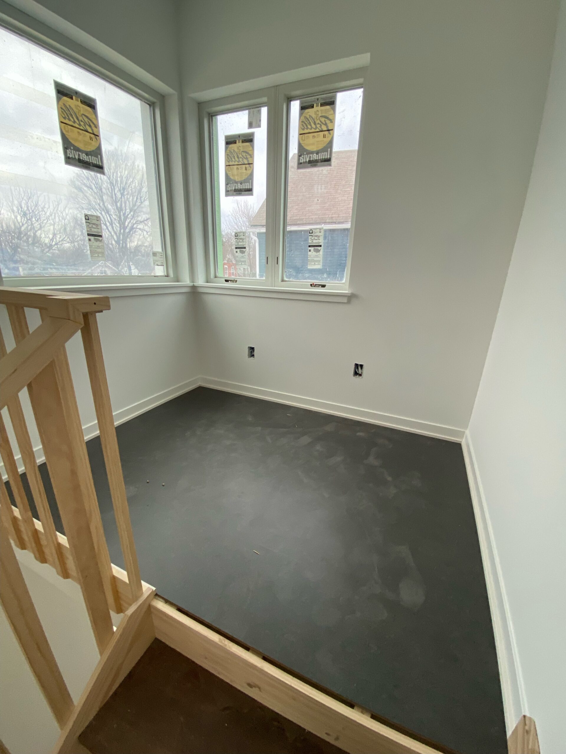 Painting and electrical work continues on the Alley House - BSU Solar ...